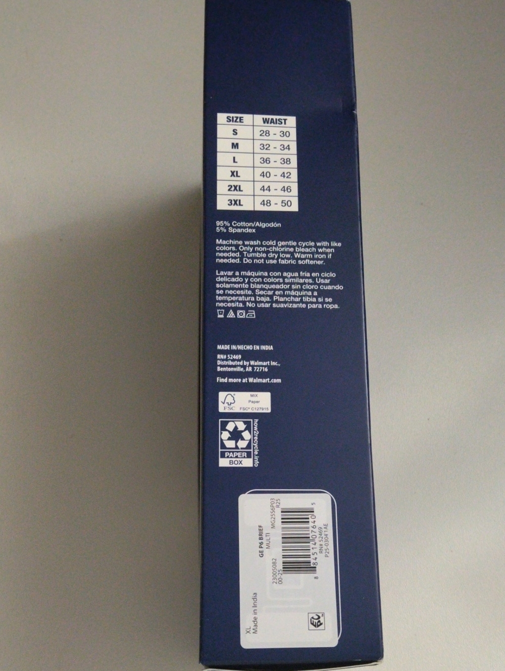 George 6 Pack Boxer Briefs Mens XL (40-42) 95% Cotton Tag Free  Comfort New - Picture 2 of 2